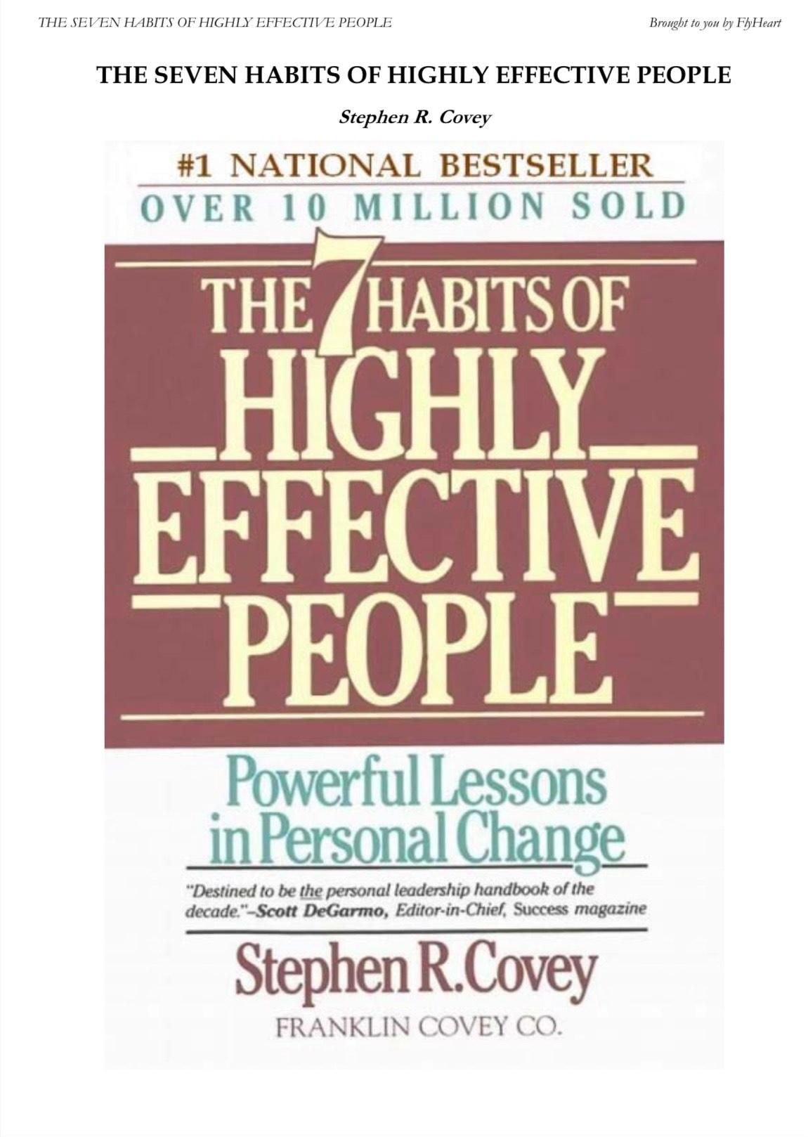 img-The 7 Habits of Highly Effective People - Stephen R.Covey 

